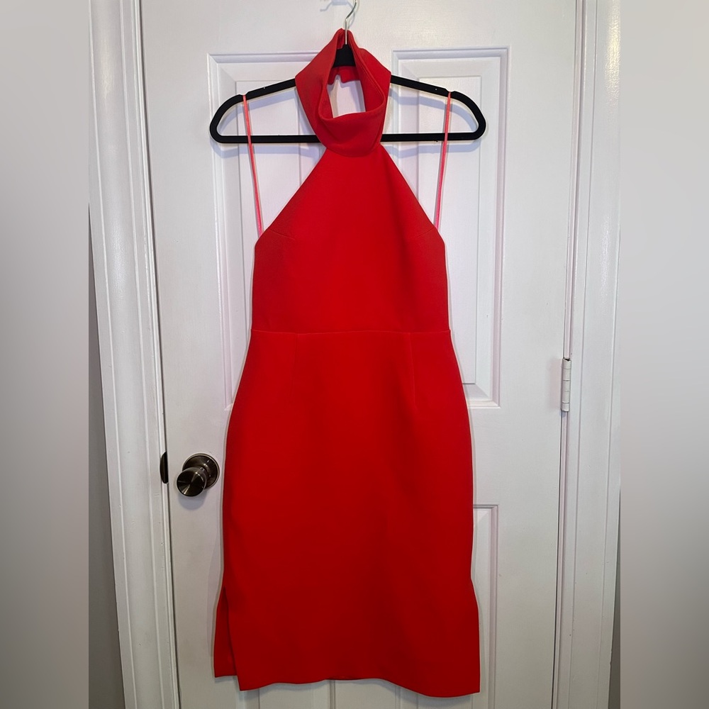 Finder’s Keepers | Red Orange Limitless Halter Dress